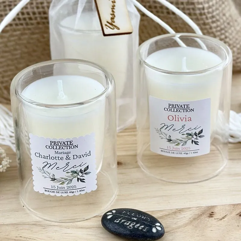 Bougie à Double Paroi - Cadeau d'invité