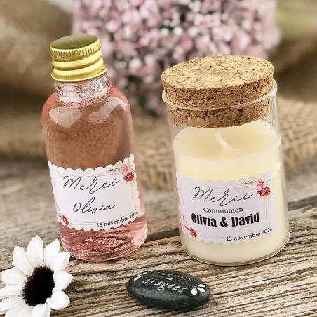 bougie mariage parfumée Personnalisée