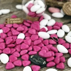 Mini cœur cacao 70% déstockage - Fuchsia