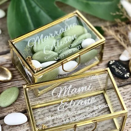 Cadeau d'invité - Coffret verre Personnalisé