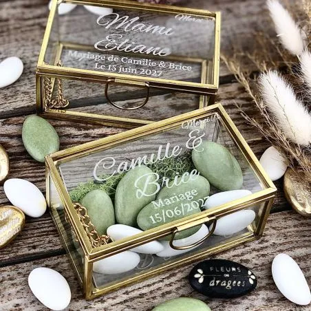 Cadeau original Marraine - coffret verre Personnalisé