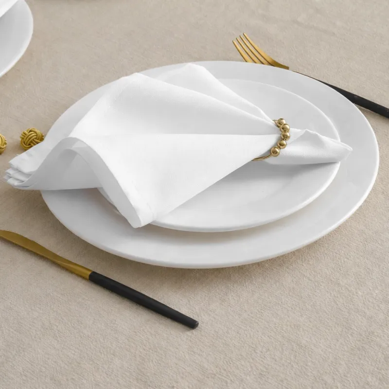 6 Serviette de table tissu traité anti tache - 40 x 40 cm