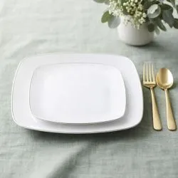 Combo Luxe — Assiettes design argentées