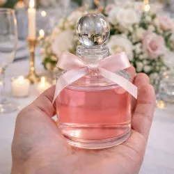 Grande bonbonnière mariage en verre cristal, contenant dragees mariage