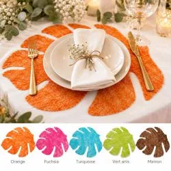 Set de table feuilles intissées x4