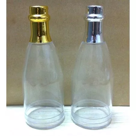 Mini Bouteilles de Champagne à Dragées Or ou Argent X6