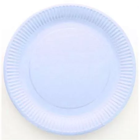 Assiette jetable Ø23cm Ronde (lot 10) - Bleu Assiette jetable Ø23cm Ronde (lot 10) - Bleu
