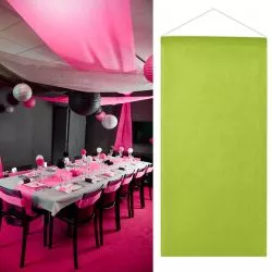Tenture salle mariage pas cher 12mètre - Vert anis