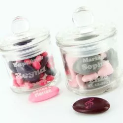 Pot confiserie dragées personnalisé (8cm)