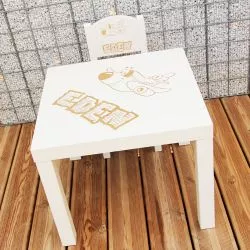 Table enfant personnalisée - Avion