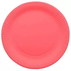 Assiette jetable Ø23cm Ronde (lot 10) - Rouge