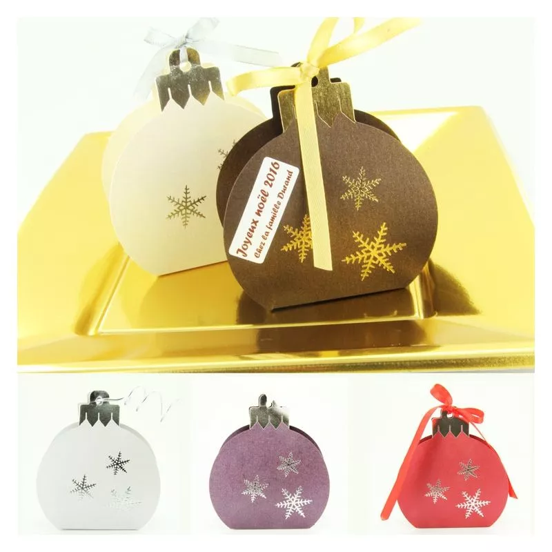 Boîte Chocolats de Noël - couleur festive
