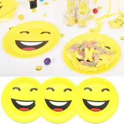 Assiette thème Fun, le lot de 10 assiettes jetables en carton