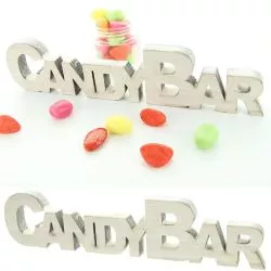 Centre de table CANDY BAR - Bois veilli
