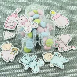 Stickers NAISSANCE assortis lot de 6