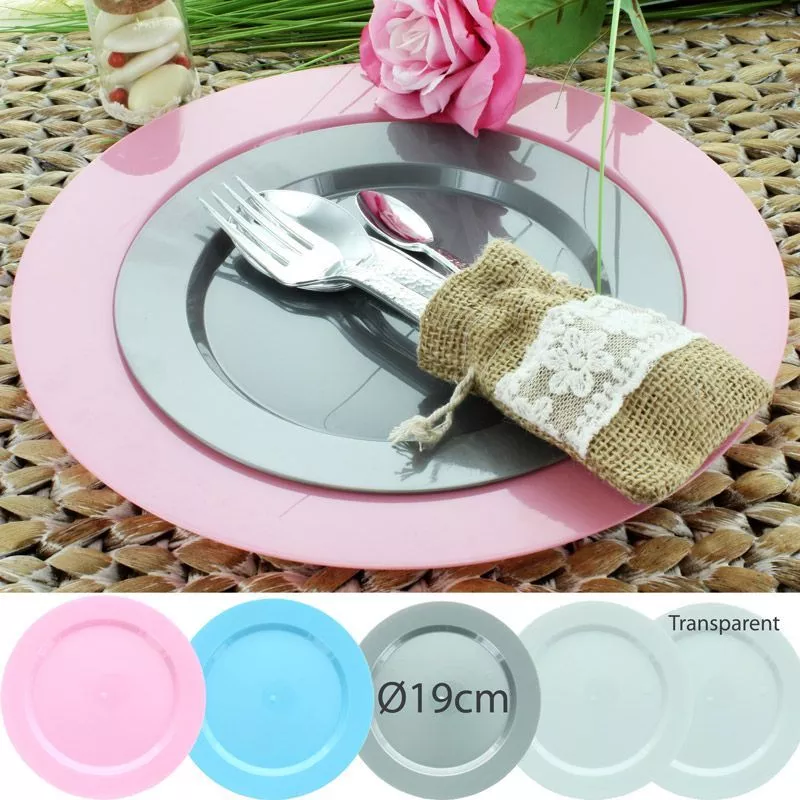 Assiette Premium reutilisable 19cm (lot 6 )