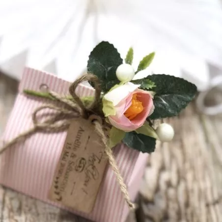 Mini déco Bouquet Pivoine (lot de 12) - Rose