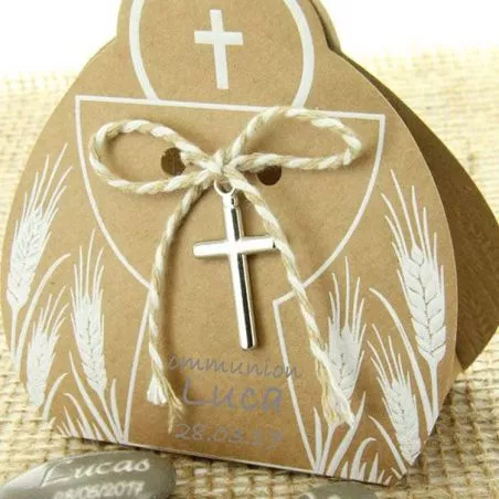 Croix métal pendentif dragées Communion Croix métal pendentif dragées Communion