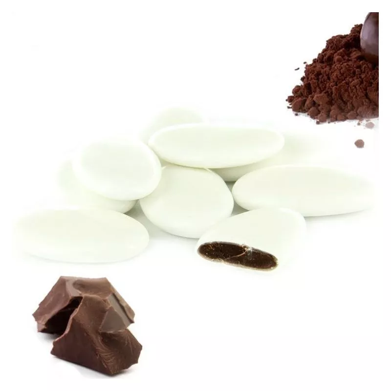 Dragées chocolat pas cher blanc – 1 kilo