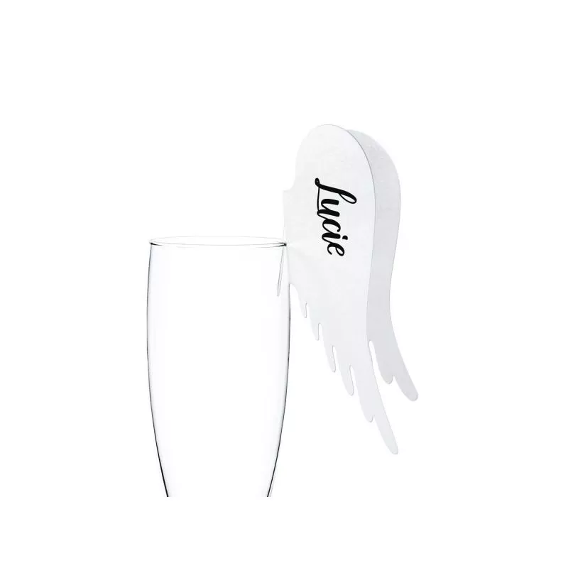 Marque place papier irisé aile d'ange lot de 10