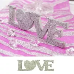 Centre table "LOVE" Argent