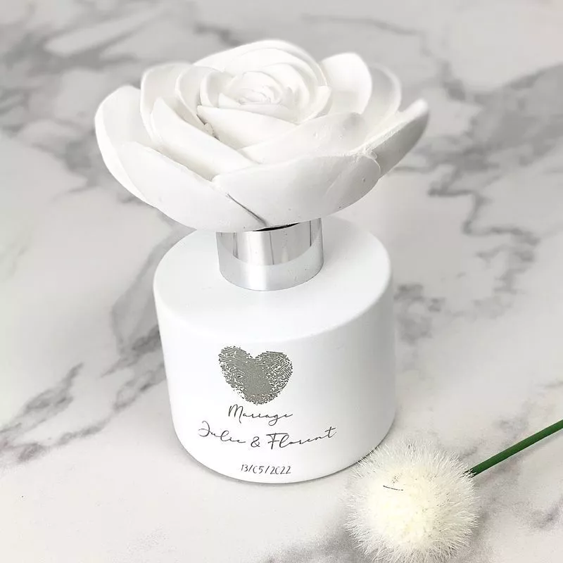 Diffuseur parfum Personnalisé Rose de craie pour cadeau Témoin mariage