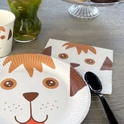 serviette anniversaire Chien (lot de 20)