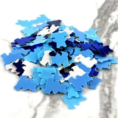 Confettis de table oursons bleu