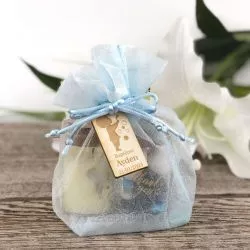 12 Sachets Organza - Bleu
