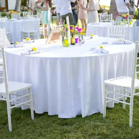 Nappe rectangle champagne haut de gamme pour mariage et fêtes