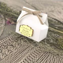 Boite dragées chic blanche (lot de 10)