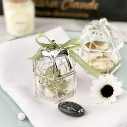 Contenant Mini cage oiseau - Argent