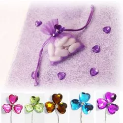 Fleur Coeur Cristal x6
