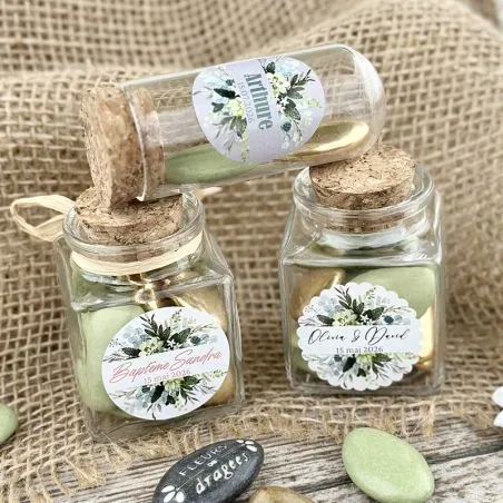 Etiquettes autocollante mariage fleurie - N°25 autocollante